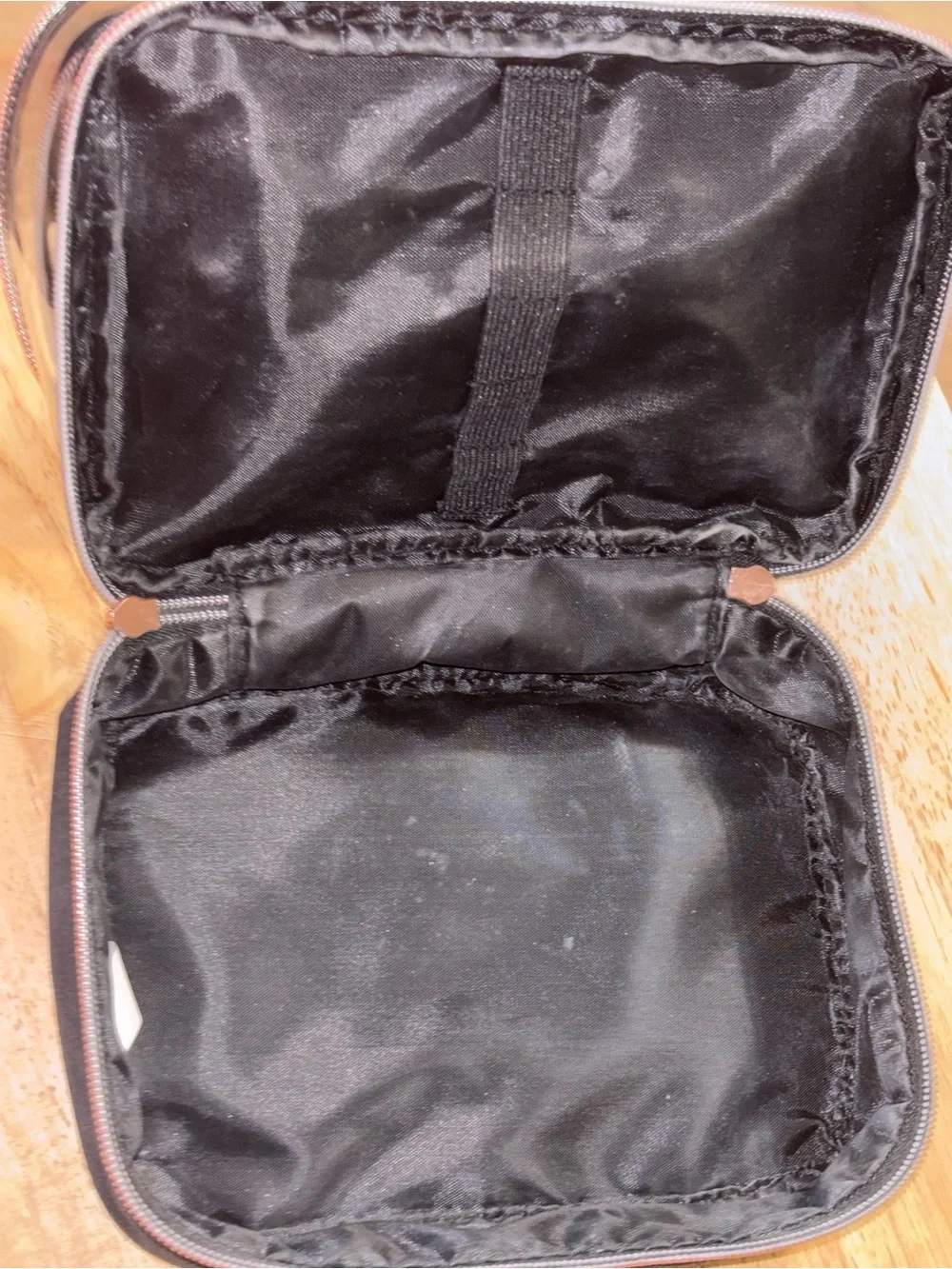 Tartan + Twine Black & Clear Double-Zip Makeup Brush Bag